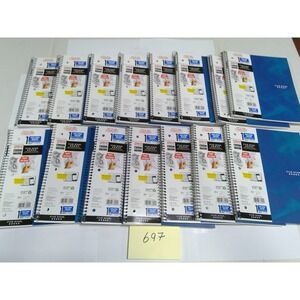 Five Star Spiral Notebook 1 Subject 80 Sheets Blue College Ruled NEW Lot 14pk